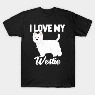 I Love My Westie T-Shirt Funny Gifts for Men Women Kids T-Shirt